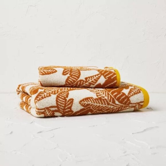 Sold Out Opalhouse Paradise 2 Bath & Hand Towel Sets Rust 4 Pieces Total NWT - Picture 2 of 2